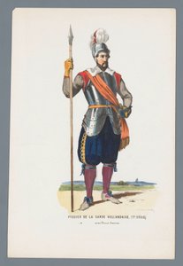 Pikeman fra den hollandske garde. (17. århundrede) under prins Maurice (titel på objektet)