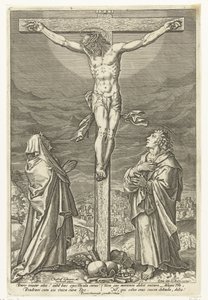 Kristus på korset, med Maria og Johannes Døberen Passion of Christ (serietitel) af Elias van den Bossche