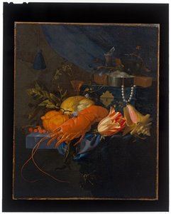 Stilleben med en hummer af Elias van den Broeck