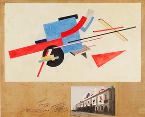 Proun. Gadedekorationsdesign, 1921 af Eliezer Markowich Lissitzky
