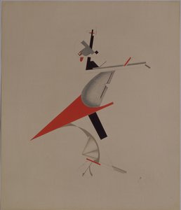 Ruffian. Figur til operaen Victory over the sun af A. Kruchenykh, 1920-1921 af Eliezer Markowich Lissitzky