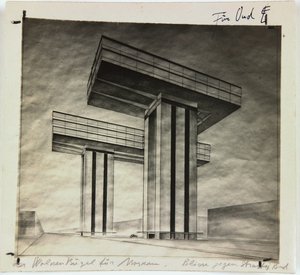 Skyskraberen Wolkenbügel på Strastnoy Boulevard i Moskva, 1925 af Eliezer Markowich Lissitzky