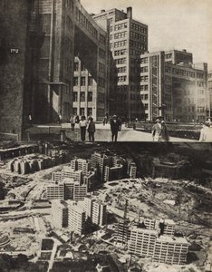 Gosprom-komplekset Industripaladset i den ukrainske by Kharkov, 1933. af Eliezer Markowich Lissitzky