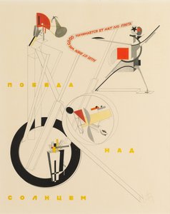 Titelark til Victory over the Sun af A. Kruchenykh, 1923 af Eliezer Markowich Lissitzky