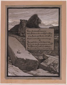 (Illustration til Rubáiyát af Omar Khayyám) Domstolene i Jamshyd af Elihu Vedder