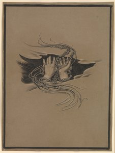 (Illustration til Rubáiyát af Omar Khayyám) Hænder, der giver tilgivelse, og hænder, der beder om tilgivelse af Elihu Vedder