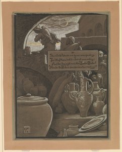 (Illustration til Rubáiyát af Omar Khayyám) Slutningen på Ramazan af Elihu Vedder