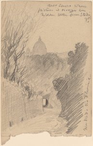 Arco Oscuro - Over Via Fiaminia, ca. 1890. af Elihu Vedder