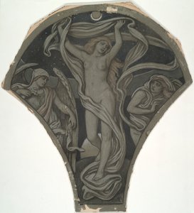 Tegnefilm for Luna, fra de tres studier til Huntington-loftet (1926.80) af Elihu Vedder