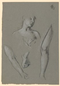 Detaljer om figurstudier af Elihu Vedder