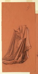 Tegning, Draperi (studie til oliemaleri, "Wedding Procession" eller "The Dance", 1872-79) af Elihu Vedder
