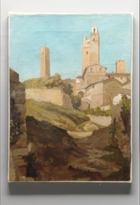 Sankt Gimignano af Elihu Vedder