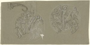 Ark med undersøgelser for Huntington Ceiling af Elihu Vedder