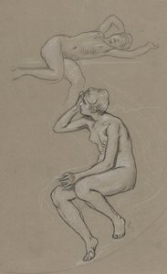 Undersøgelser til Figur af foråret af Elihu Vedder
