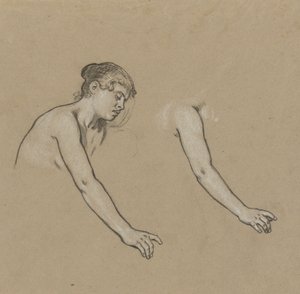 Undersøgelser til Figure of Winter af Elihu Vedder