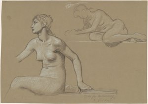 Studie for astronomi, 1892. af Elihu Vedder