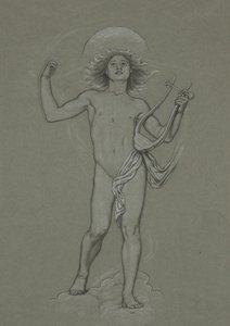 Studie for Figure of Apollo, fra de 60 undersøgelser til Huntington-loftet (1926.80) af Elihu Vedder