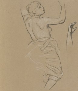 Studie til efterårsfigur af Elihu Vedder