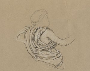 Studie til efterårsfigur af Elihu Vedder