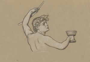 Studie til efterårsfigur af Elihu Vedder