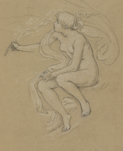 Undersøgelse til Figur af foråret af Elihu Vedder