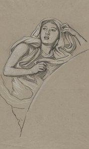 Studie til figur til højre for Luna af Elihu Vedder