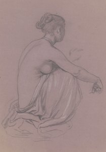 Studie for græske piger, der bader, ca. 1872. af Elihu Vedder