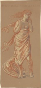 Studie til "Greek Girls Bathing" [recto] af Elihu Vedder