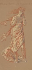 Studie for græske piger, der bader [recto], ca. 1872. af Elihu Vedder
