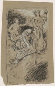 Studie til "The Fates Gathering in the Stars" af Elihu Vedder