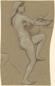 Studie til The Fates Gathering in the Stars, ca. 1884-1887. af Elihu Vedder