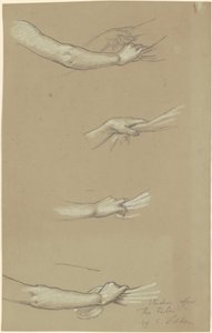 Studie til The Fates Gathering in the Stars, ca. 1884-1887. af Elihu Vedder