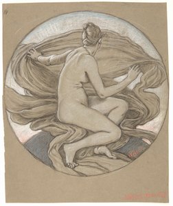 Studie til "The Morning Glory" af Elihu Vedder