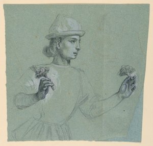 Studie til "Bryllupsoptog" af Elihu Vedder