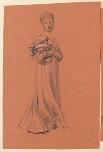 Studie til "Bryllupsoptog" af Elihu Vedder