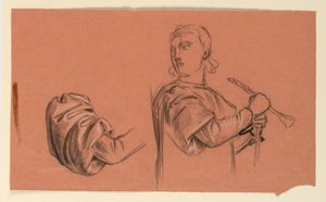 Studie til "Bryllupsoptog" af Elihu Vedder