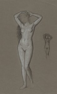 Studie til Venus-figuren af Elihu Vedder