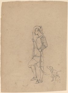Undersøgelse af jæger med hunde af Elihu Vedder