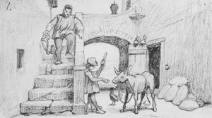 Eventyret om mølleren, hans søn og æslet  Nr. 1 af Elihu Vedder