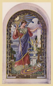 Fredens Minerva (farvelitografi) af Elihu Vedder