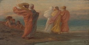 The Music Party, ca. 1875 (olie på panel) af Elihu Vedder