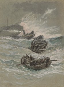 Forliset, ca. 1880. af Elihu Vedder