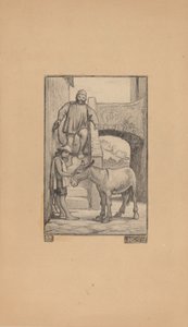 Sønnen og æslet, 1863. af Elihu Vedder