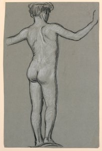 figurstudie til et springvandsdesign af Elihu Vedder