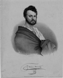 Edwin Forrest (1806-72), skuespiller, Nathaniel Currier litografi, udgivet af Brown und Minot, New York