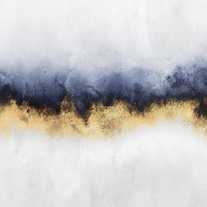 Moderne guldblåt abstrakt