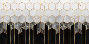 Moderne sekskanter i guld