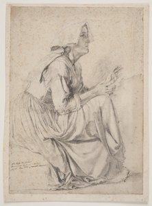 1. studie til billedet med kvinderne ved Fontainen i A. af Elisabeth Jerichau Baumann