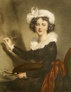 Gravering, der gengiver Marie Elisabeth Louise Vigee Le brun (eller Vigee-Lebrun eller Vigee Lebrun