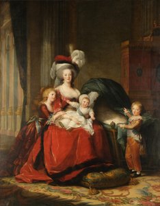 Fransk: Marie-Antoinette de Lorraine-Habsbourg, reine de France et ses enfants Marie-Antoinette de Lorraine-Habsbourg, dronning af Frankrig, og hendes børn